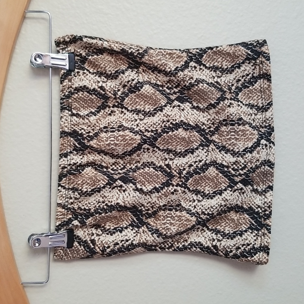 Marcia Anmial Print Crop Top Bandeau